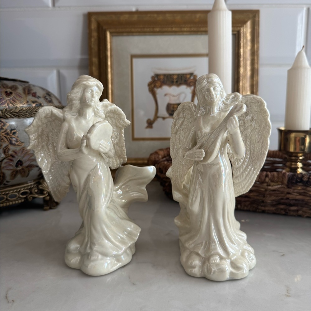 Vintage Musical Angel Figurines Set of 2